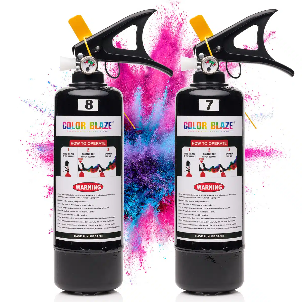 Gender Reveal Single Color Powder Blaster - Pink or Blue! Questions & Answers